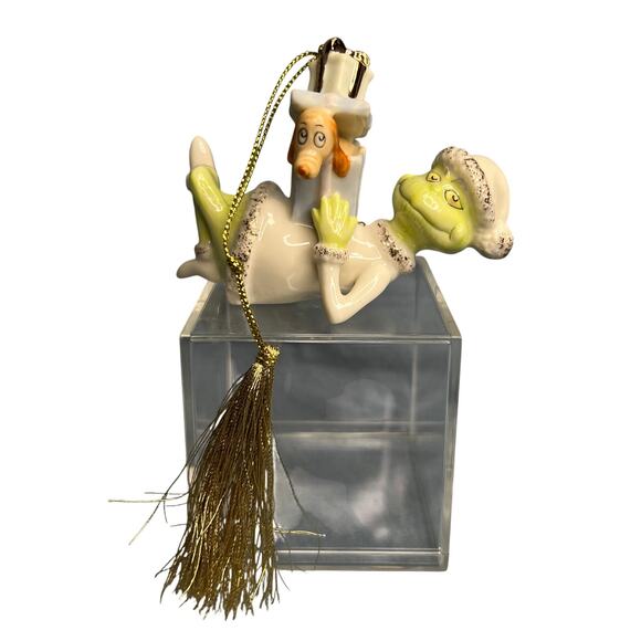 Lenox The Grinch Grinchy Greetings Porcelain Christmas Holiday Ornament Box COA - Picture 1 of 10